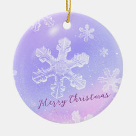 Dreamweaver Paarse Crystal Ball Translucent Snowfl Keramisch Ornament