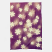 Dreamweaver Paarse Snowflake Bokeh Lights Theedoek (Verticaal)