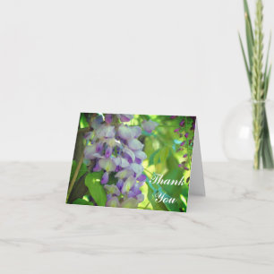 Dreamweaver Paarse Wisteria Flower Hartelijk dank Bedankkaart
