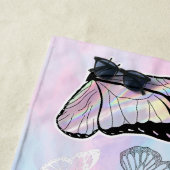 Dreamweaver Pastel Butterfly - Gepersonaliseerd Strandlaken (In situ)