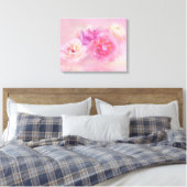 Dreamweaver Pastel-Rozen Canvas Afdruk (Insitu (Slaapkamer))