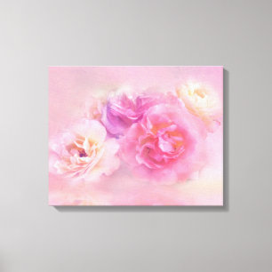 Dreamweaver Pastel-Rozen Canvas Afdruk