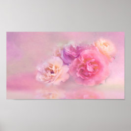 Dreamweaver Pastel-Rozen Poster
