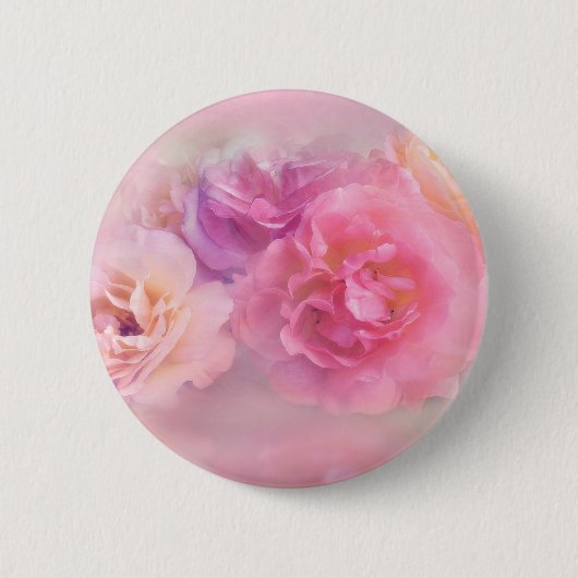Dreamweaver Pastel-Rozen Ronde Button 5,7 Cm (Voorkant)