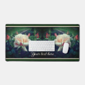 Dreamweaver Peach Roos en Buds gepersonaliseerd Bureaumat (Keyboard & Muis)