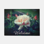 Dreamweaver Peach Roos en Buds Welkom Deurmat (Voorkant)