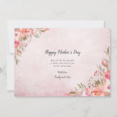 Dreamweaver Pink Floral MOM Photo Collage Moederda Kaart (Achterkant)