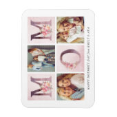 Dreamweaver Pink Floral MOM Photo Collage Moederda Magneet (Verticaal)
