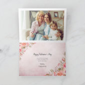 Dreamweaver Pink Floral MOM Photo Collage Valentij Kaart (Binnen)