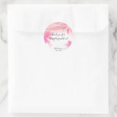 Dreamweaver Pink Palm Trees & String Lights Favor Ronde Sticker (Tas)