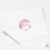 Dreamweaver Pink Palm Trees & String Lights Favor Ronde Sticker (Envelop)