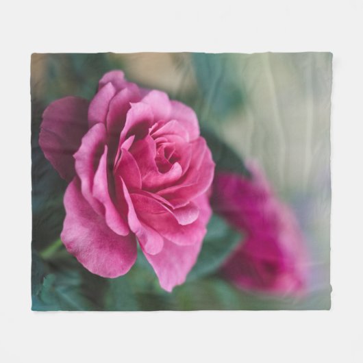 Dreamweaver Pink Rose Fleece Deken (Voorkant (Horizontaal))