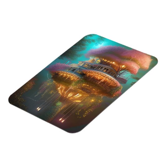 Dreamweaver Pink Treehouse Digital Art Magneet (Linkerzijde)