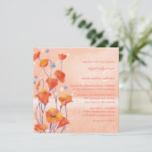 Dreamweaver Poppy Field Wedding Kaart (Staand voorkant)