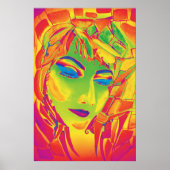 Dreamweaver Psychedelic Utopian Girl Poster (Voorkant)