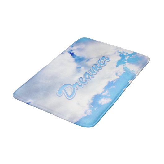 Dreamweaver Puffy White Clouds en Blue Sky Badmat (Gekanteld)