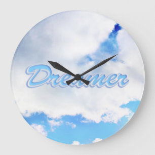 Dreamweaver Puffy White Clouds en Blue Sky Grote Klok