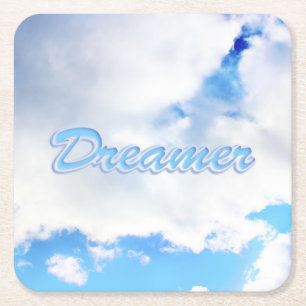 Dreamweaver Puffy White Clouds en Blue Sky Kartonnen Onderzetters