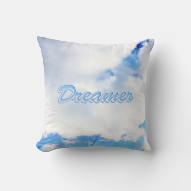 Dreamweaver Puffy White Clouds en Blue Sky Kussen (Voorkant)