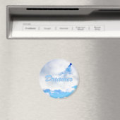 Dreamweaver Puffy White Clouds en Blue Sky Magneet (Insitu (Vaatwasser))