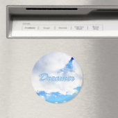 Dreamweaver Puffy White Clouds en Blue Sky Magneet (Insitu (Vaatwasser))