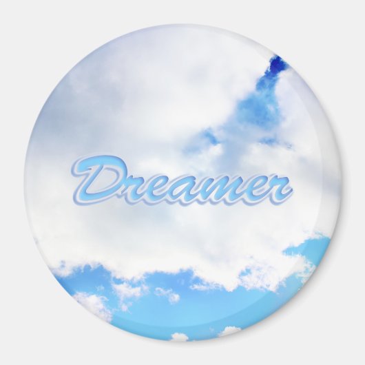Dreamweaver Puffy White Clouds en Blue Sky Magneet (Voorkant)