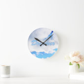 Dreamweaver Puffy White Clouds en Blue Sky Ronde Klok (Huis)