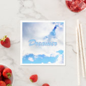 Dreamweaver Puffy White Clouds en Blue Sky Servetten (Insitu)