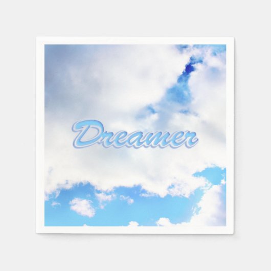 Dreamweaver Puffy White Clouds en Blue Sky Servetten (Voorkant)