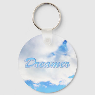 Dreamweaver Puffy White Clouds en Blue Sky Sleutelhanger