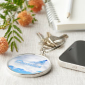 Dreamweaver Puffy White Clouds en Blue Sky Sleutelhanger (Zijkant)