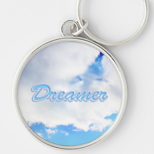Dreamweaver Puffy White Clouds en Blue Sky Sleutelhanger (Voorkant)