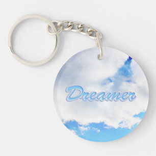 Dreamweaver Puffy White Clouds en Blue Sky Sleutelhanger