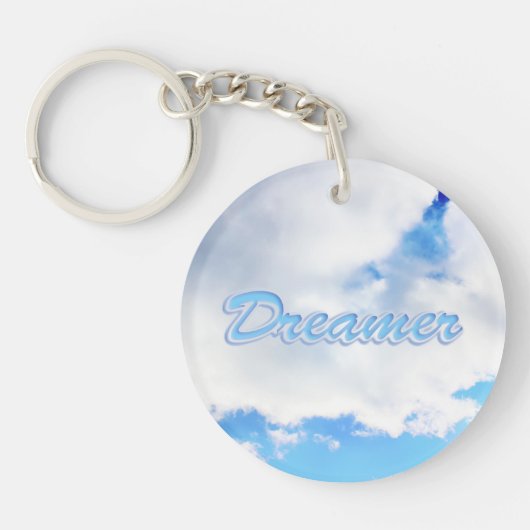 Dreamweaver Puffy White Clouds en Blue Sky Sleutelhanger (Voorkant)