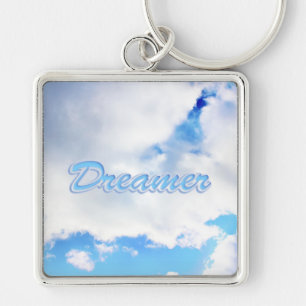 Dreamweaver Puffy White Clouds en Blue Sky Sleutelhanger