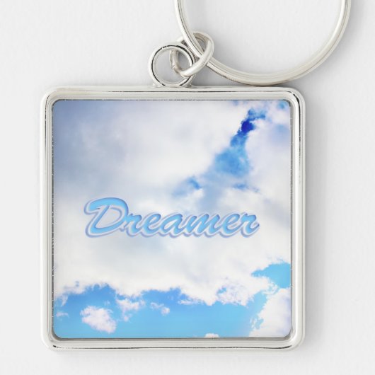 Dreamweaver Puffy White Clouds en Blue Sky Sleutelhanger (Voorkant)
