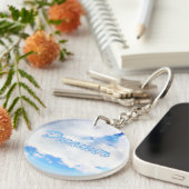 Dreamweaver Puffy White Clouds en Blue Sky Sleutelhanger (Voorkant Rechts)