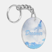 Dreamweaver Puffy White Clouds en Blue Sky Sleutelhanger (Voorkant Links)