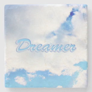 Dreamweaver Puffy White Clouds en Blue Sky Stenen Onderzetter