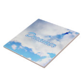 Dreamweaver Puffy White Clouds en Blue Sky Tegeltje (Zijkant)
