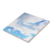 Dreamweaver Puffy White Clouds en Blue Sky Tegeltje (Zijkant)