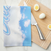 Dreamweaver Puffy White Clouds en Blue Sky Theedoek (Quarter Fold)