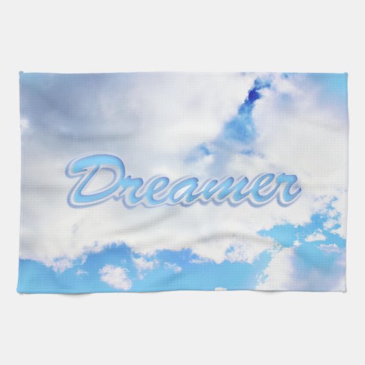 Dreamweaver Puffy White Clouds en Blue Sky Theedoek (Horizontaal)