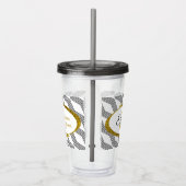 Dreamweaver Quote Back Monogram Initiaal Voorzijde Acryl Drinkbeker (Rechts)