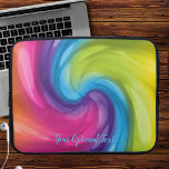 Dreamweaver Rainbow Swirl Laptop Sleeve<br><div class="desc">Deze rijk gekleurde,  pattereerde laptophoes is klaar voor jouw naam of andere gepersonaliseerde tekst (optioneel). U kunt kiezen uit drie grootteopties.</div>