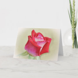 Dreamweaver Red Pink Rose Art Note Kaart