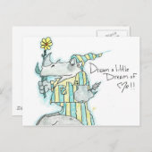 Dreamweaver Rhino-briefkaart Briefkaart (Voorkant / Achterkant)