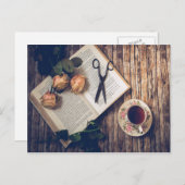 Dreamweaver Romantic Book Rozen Tea Time Briefkaar Briefkaart (Voorkant / Achterkant)