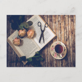 Dreamweaver Romantic Book Rozen Tea Time Briefkaar Briefkaart