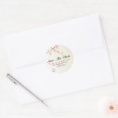 Dreamweaver roze en White Cherry Blossom Save the  Ronde Sticker (Envelop)